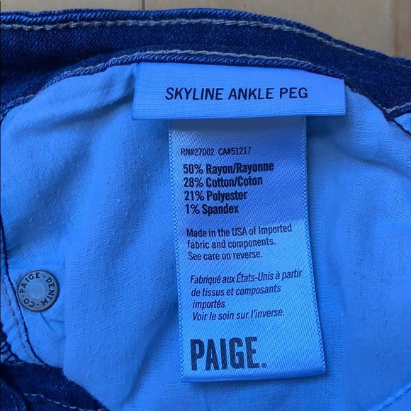 Paige Skyline Ankle Peg Skinny Jeans 29 - Picture 4 of 8